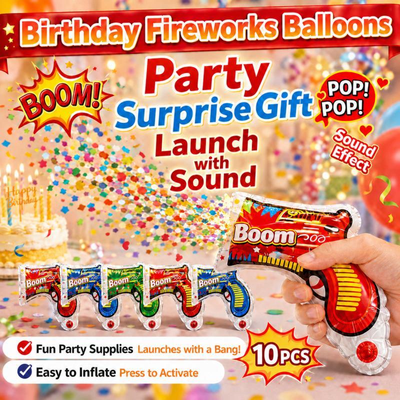 Confetti Cannon Tube - 10 Buah Pistol Balon Popper Pesta