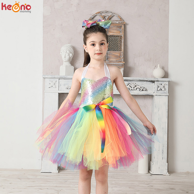 Glitter Tablecloth - Rainbow Payet Gadis Putri Gaun Tutu