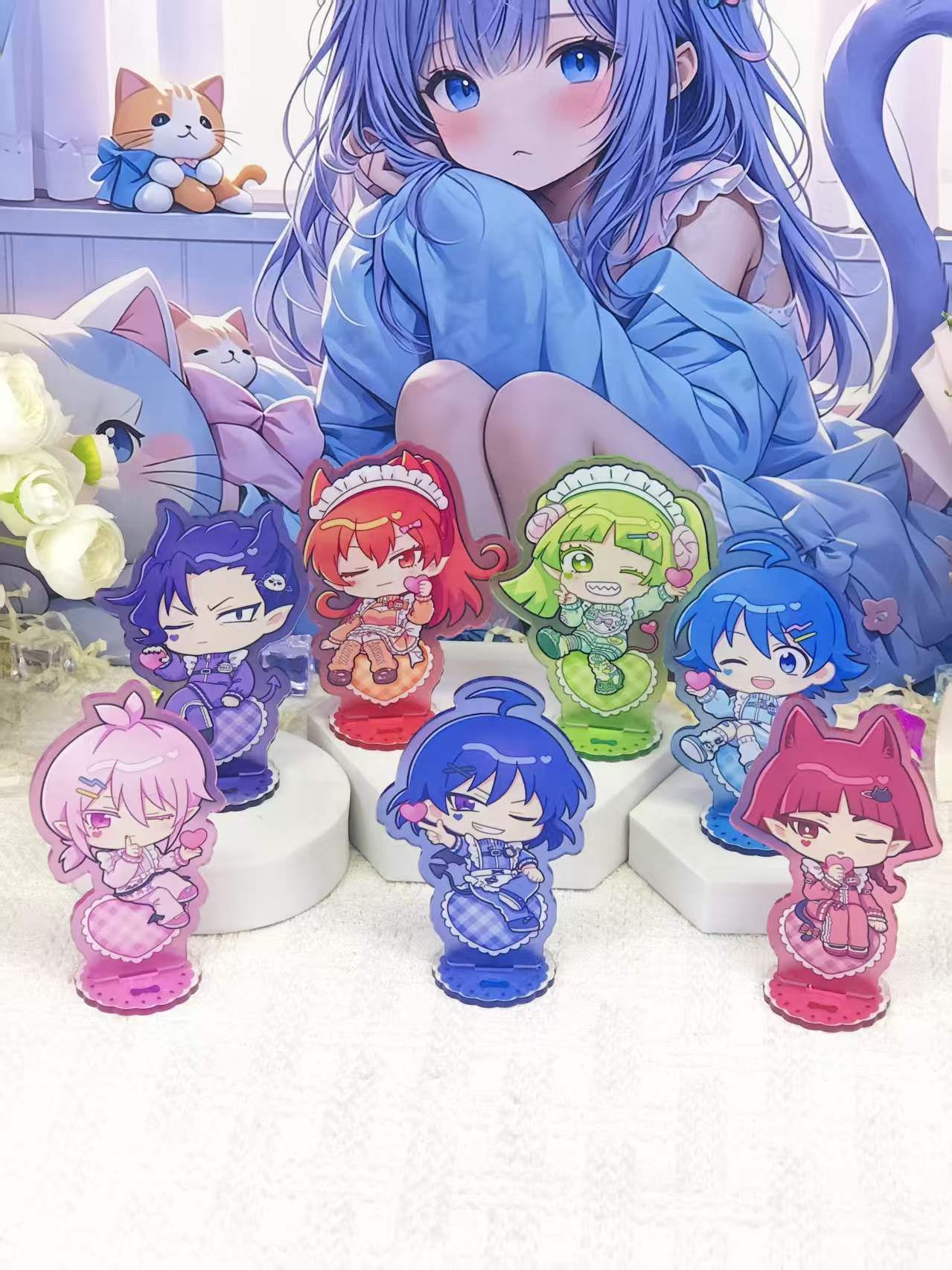Event Support - Set Figur Akrilik Gaya Pelayan Chibi