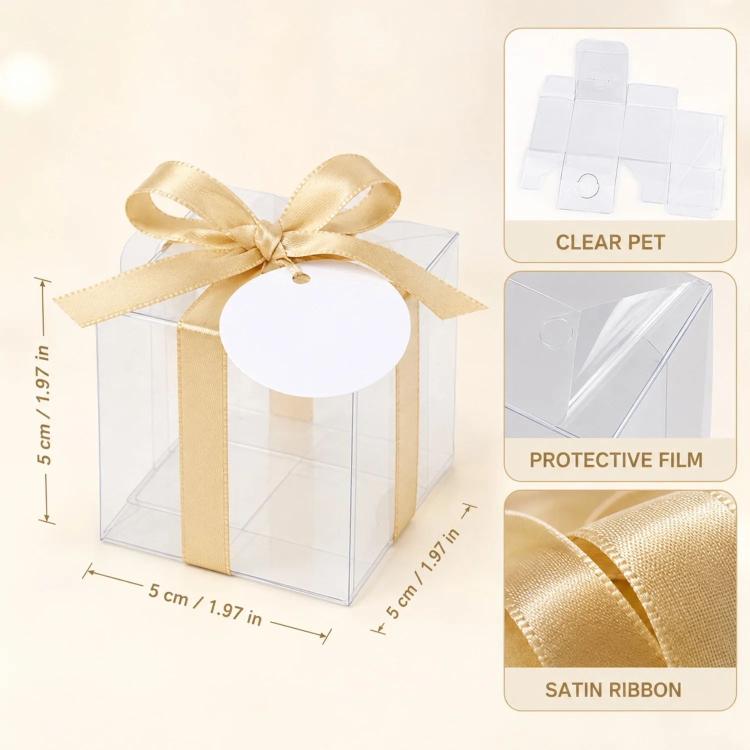 20/50 Kotak Hadiah Transparan  - Event Party Box ulasan dan harga