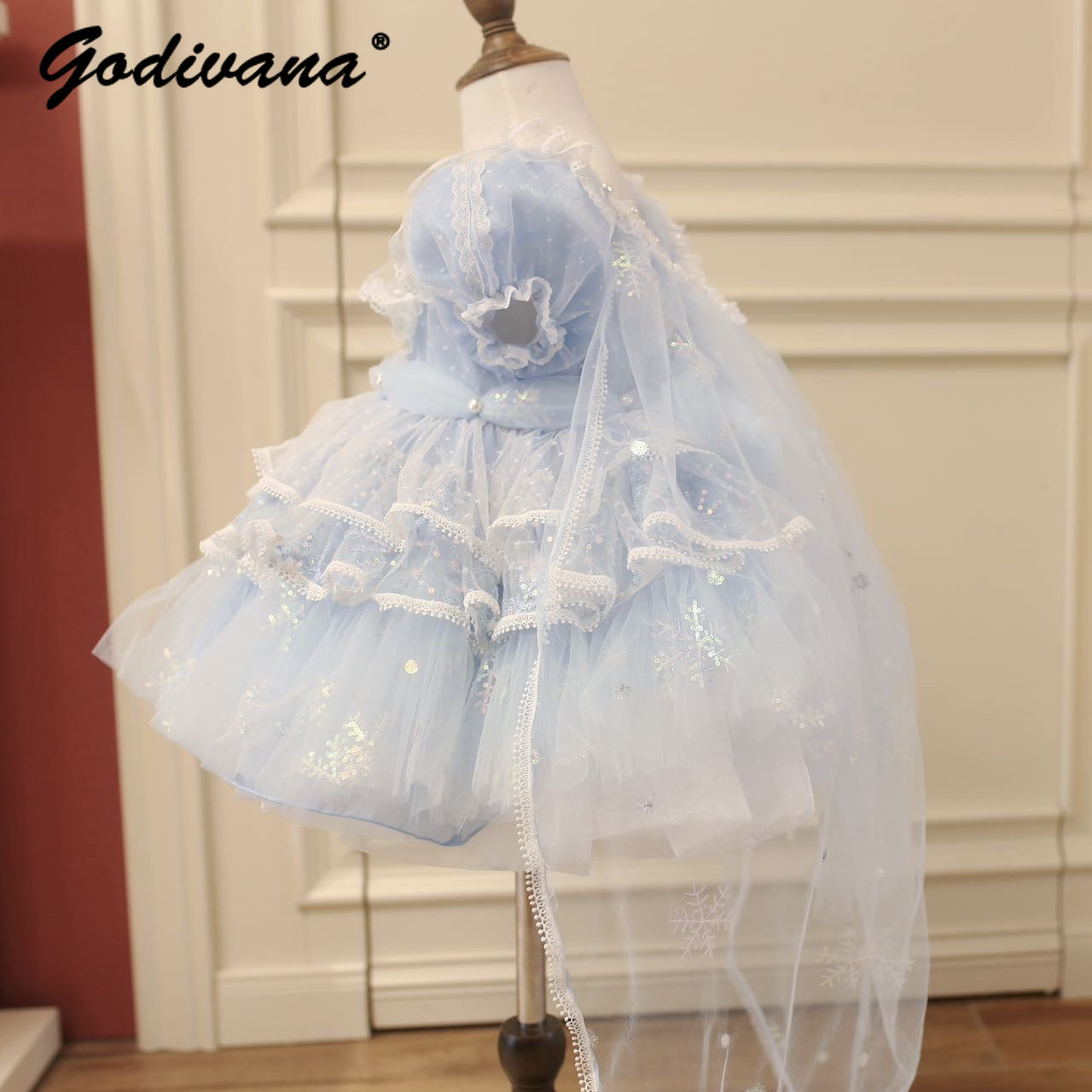 Gaun Tutu Kue Putri Lolita Man - Glitter Tablecloth ulasan dan harga